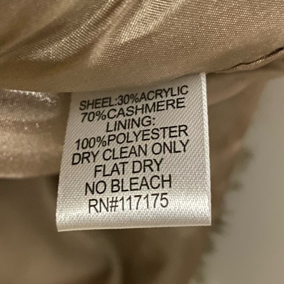 Cashmere blend vest NEW Fenn Wright Manson Faux Fur Collared Brown Black large - Picture 7 of 12